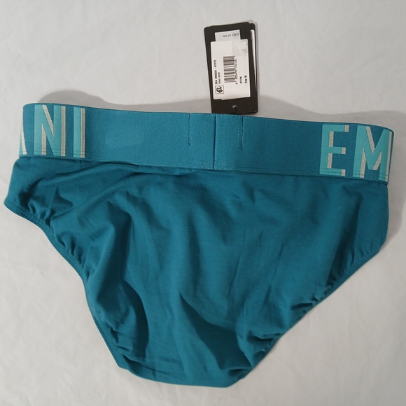 Emporio Armani Men's Teal / Navy Briefs Collection 4 Pair Mediums New With Tags - Picture 7 of 9